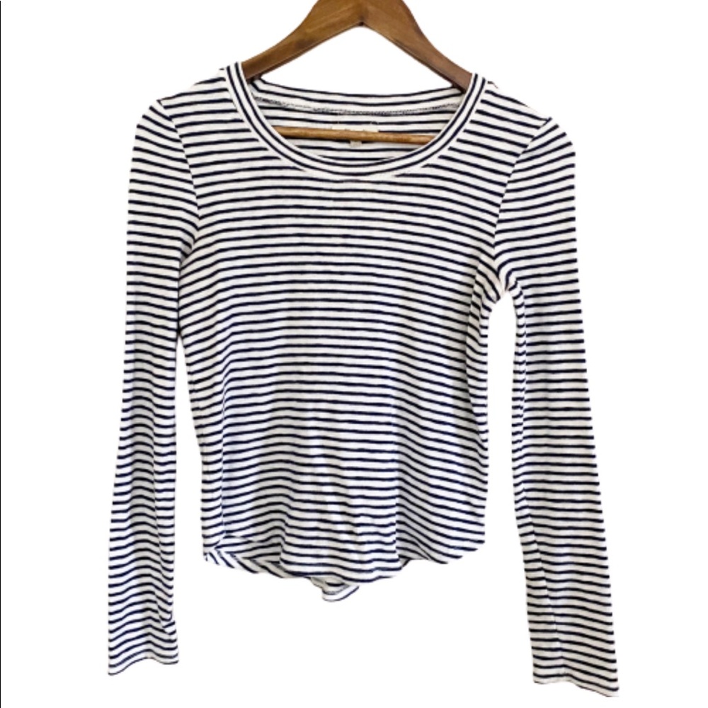 Madewell Ribbed Blue & White Striped Shirt